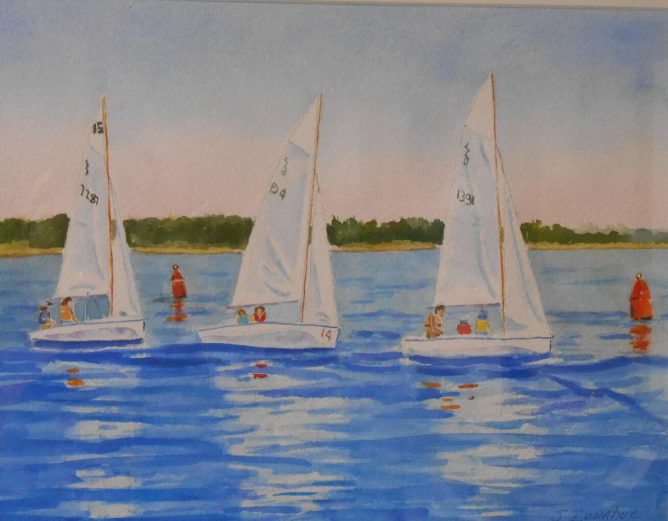 Sailing Class Watercolor Joan Donahue