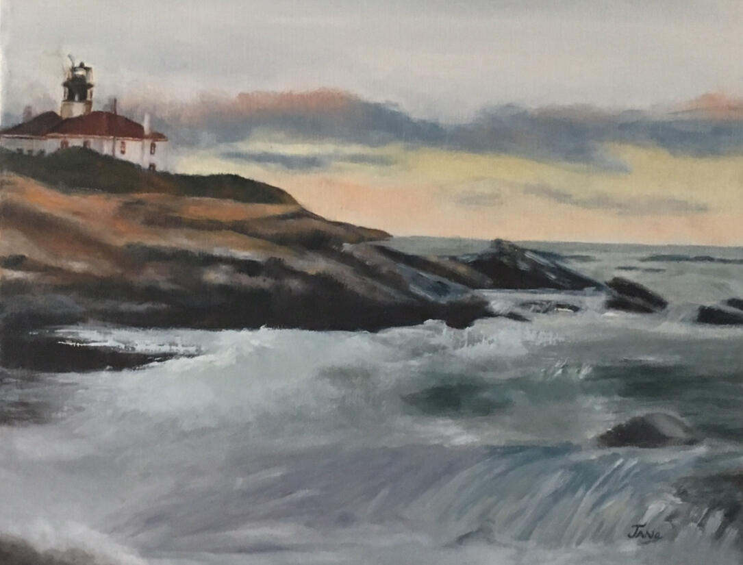 Beavertail Lighthouse Oil Janice Ricker